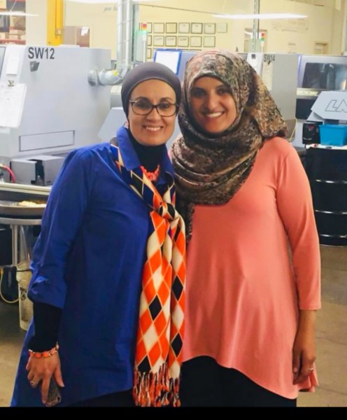 Author, educator, and activist Dr. Debbie Almontaser visits Aneesa at her shop