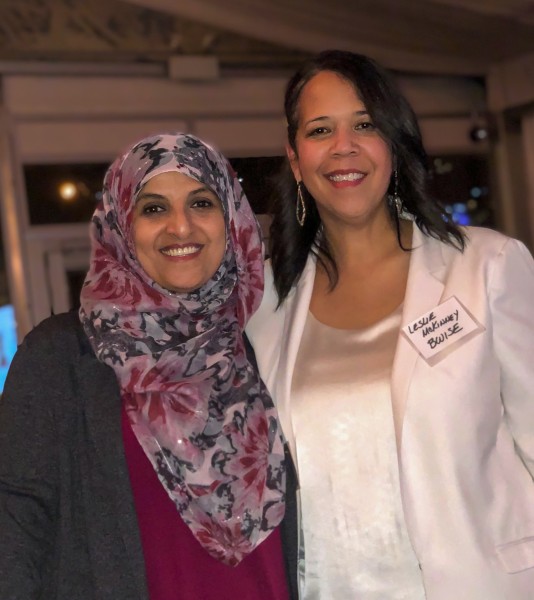 2019 Women Tech Founders Conference, Aneesa with Leslie McKinney, friend and fellow ceiling-breaker in the industry