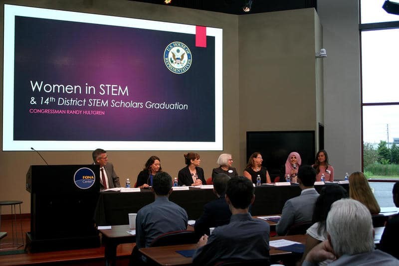 Congressman Randy Hultgren supporting manufacturing and Women in STEM & 14th District STEM Scholars Graduation