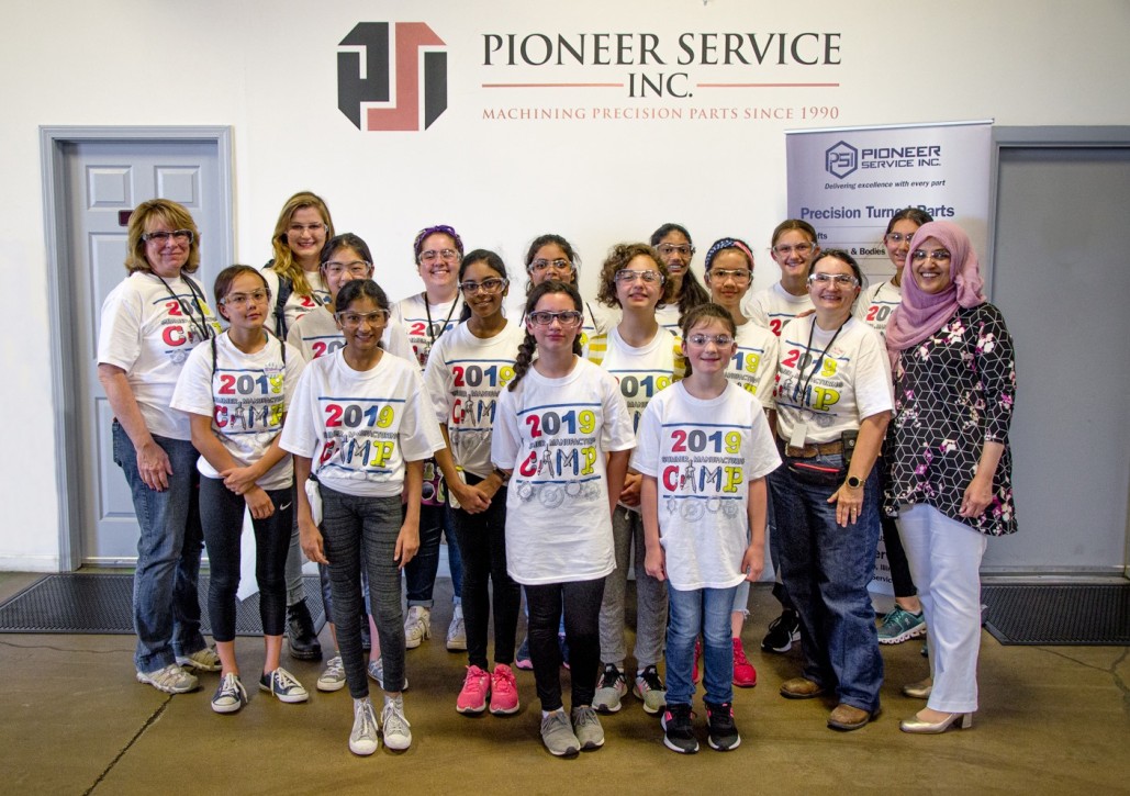 GADgET Girls (Summer Camp) visit Pioneer Service to learn about their prominent place in the future of manufacturing